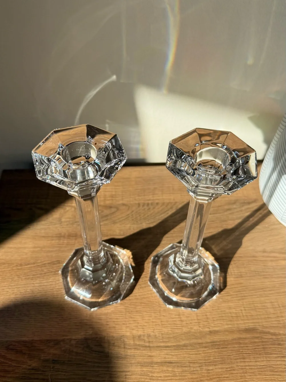 Villeroy & Boch Clear Crystal Candlestick Pair